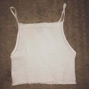 Urban outfitter crop top ruffles on the bottom!